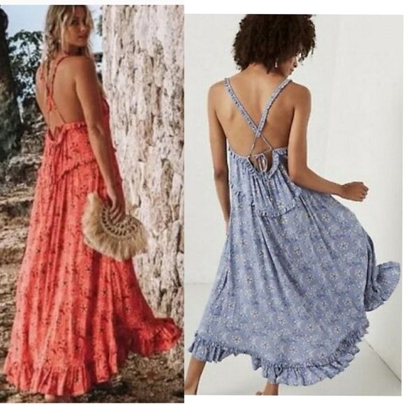 Wild Bloom Strappy Midi Dress Cream Spell Designs - Picture 14 of 16